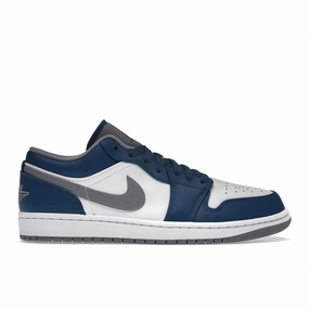 Air Jordan 1 Low True Blue Cement Air Jordan 1 Low shoes with sleek lifestyle appeal