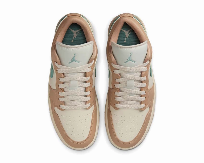 Air Jordan 1 Low W "Hemp" Vintage leather court sneakers