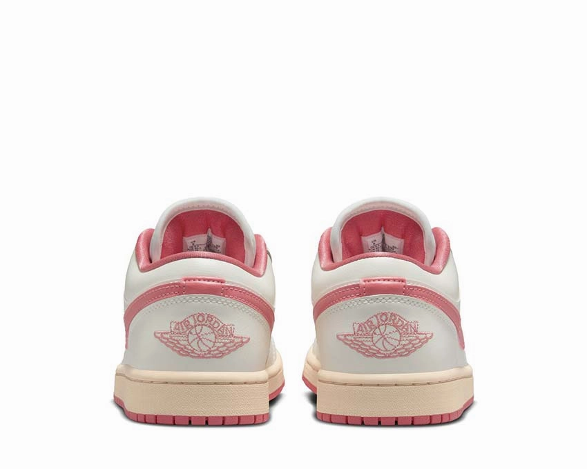 Air Jordan 1 Low W "Pink Salt" Vintage leather court sneakers