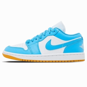 Air Jordan 1 Low Wmns 'Dark Powder Blue Gum' Air Jordan 1 sneakers with heritage court style