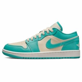 Air Jordan 1 Low Wmns 'Tropical Teal Sandy Beige' Air Jordan 1 timeless sneakers for Jordan fans