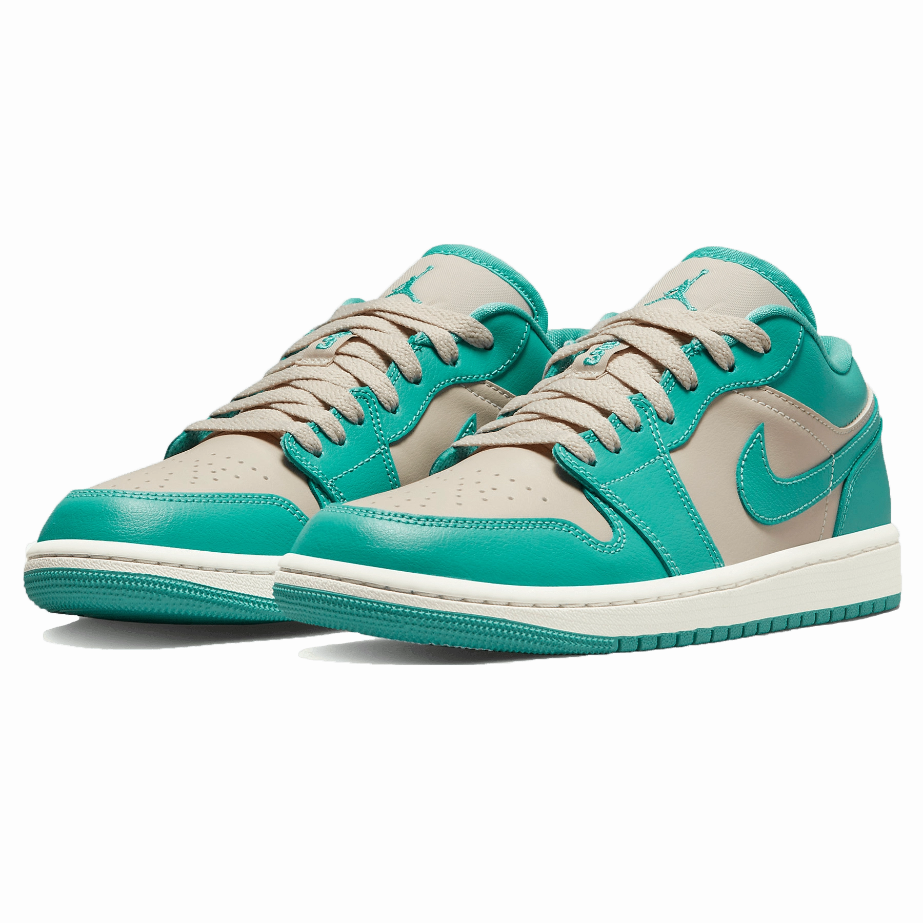 Air Jordan 1 Low Wmns 'Tropical Teal Sandy Beige' Air Jordan 1 vintage style sneakers