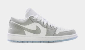 Air Jordan 1 Low Wolf Grey Womens Lifestyle Shoes (Grey/White) Air Jordan 1 classic shoes for streetwear looks