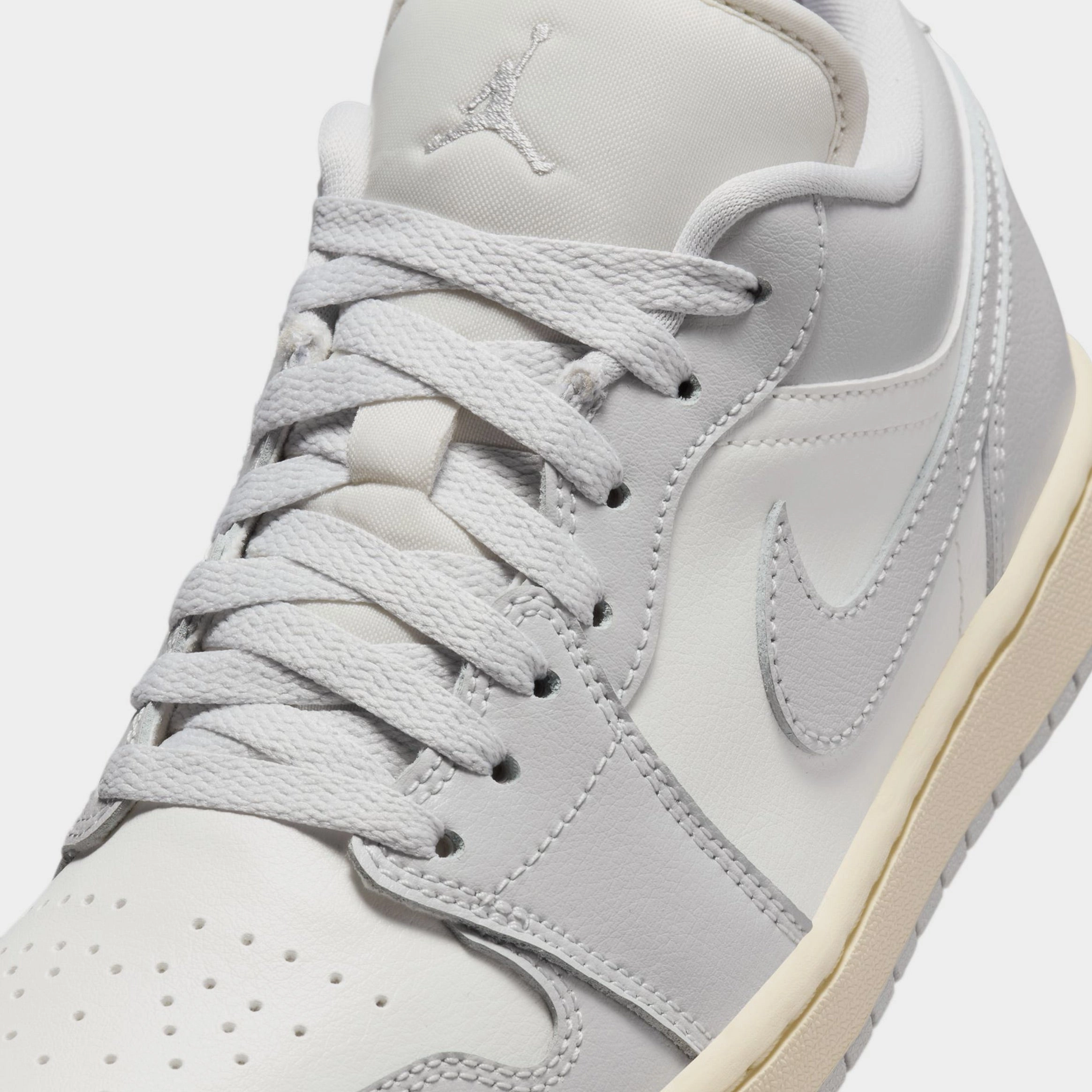 Air Jordan 1 Low Womens Lifestyle Shoes (Sail/Coconut Milk/Neutral Grey) Air Jordan 1 original design shoes