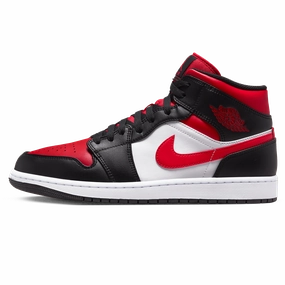Air Jordan 1 Mid 'Black Fire Red' Air Jordan 1 timeless sneakers for Jordan fans
