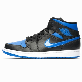 Air Jordan 1 Mid 'Black Hyper Royal' Air Jordan 1 Mid versatile shoes for daily wear