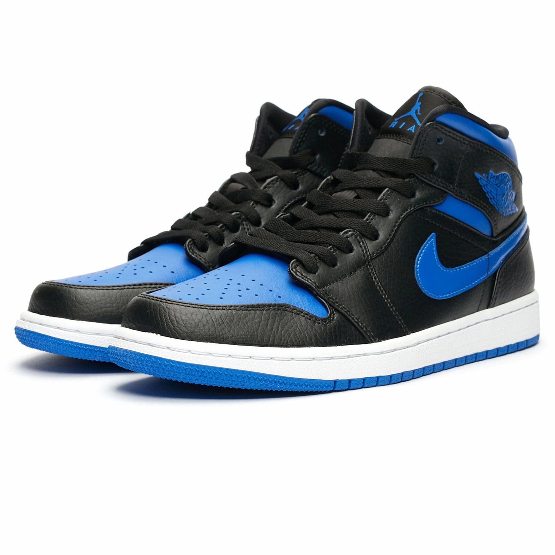 Air Jordan 1 Mid 'Black Hyper Royal' Air Jordan 1 Mid streetwear shoes