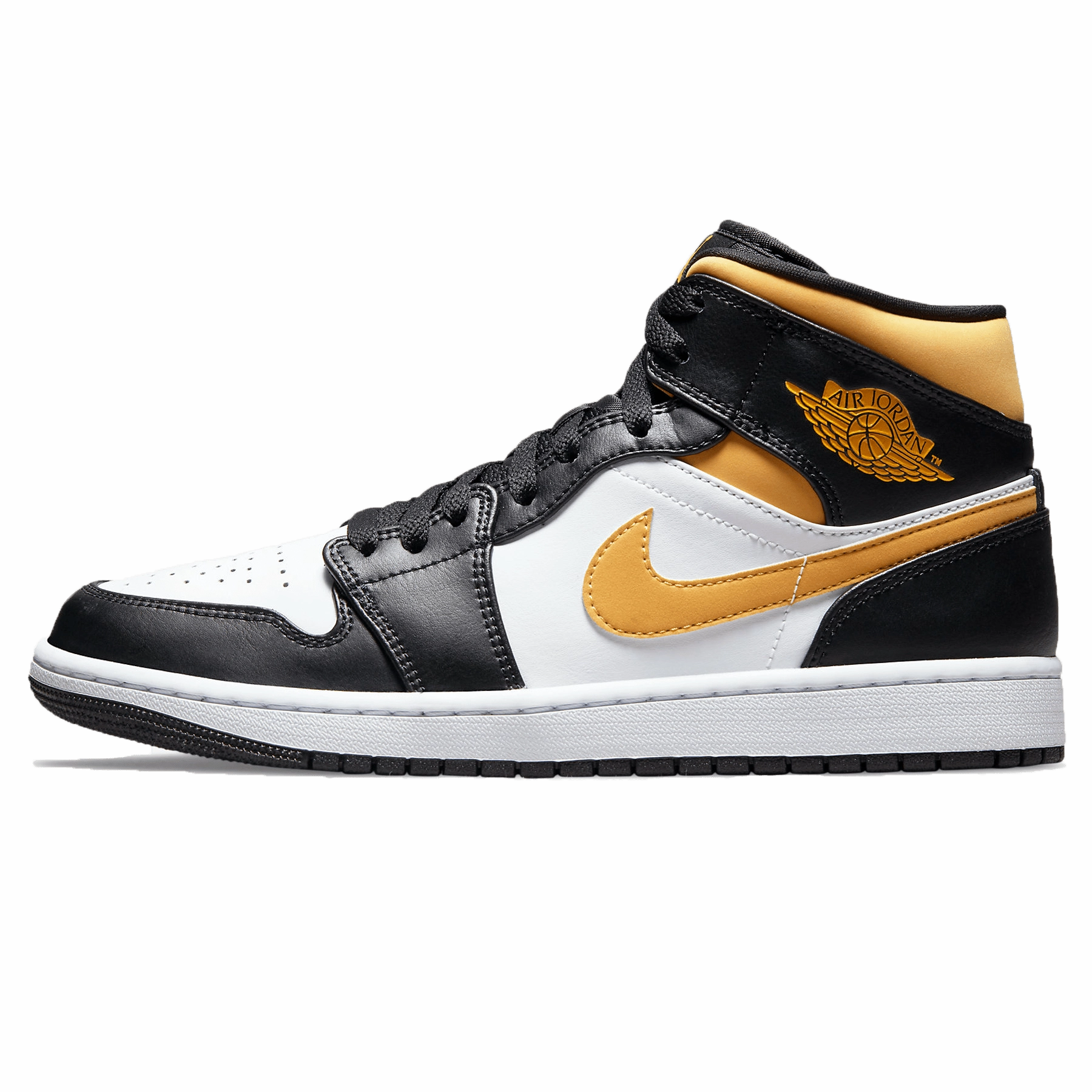 Air Jordan 1 Mid 'Black University Gold' Air Jordan 1 timeless sneakers for Jordan fans