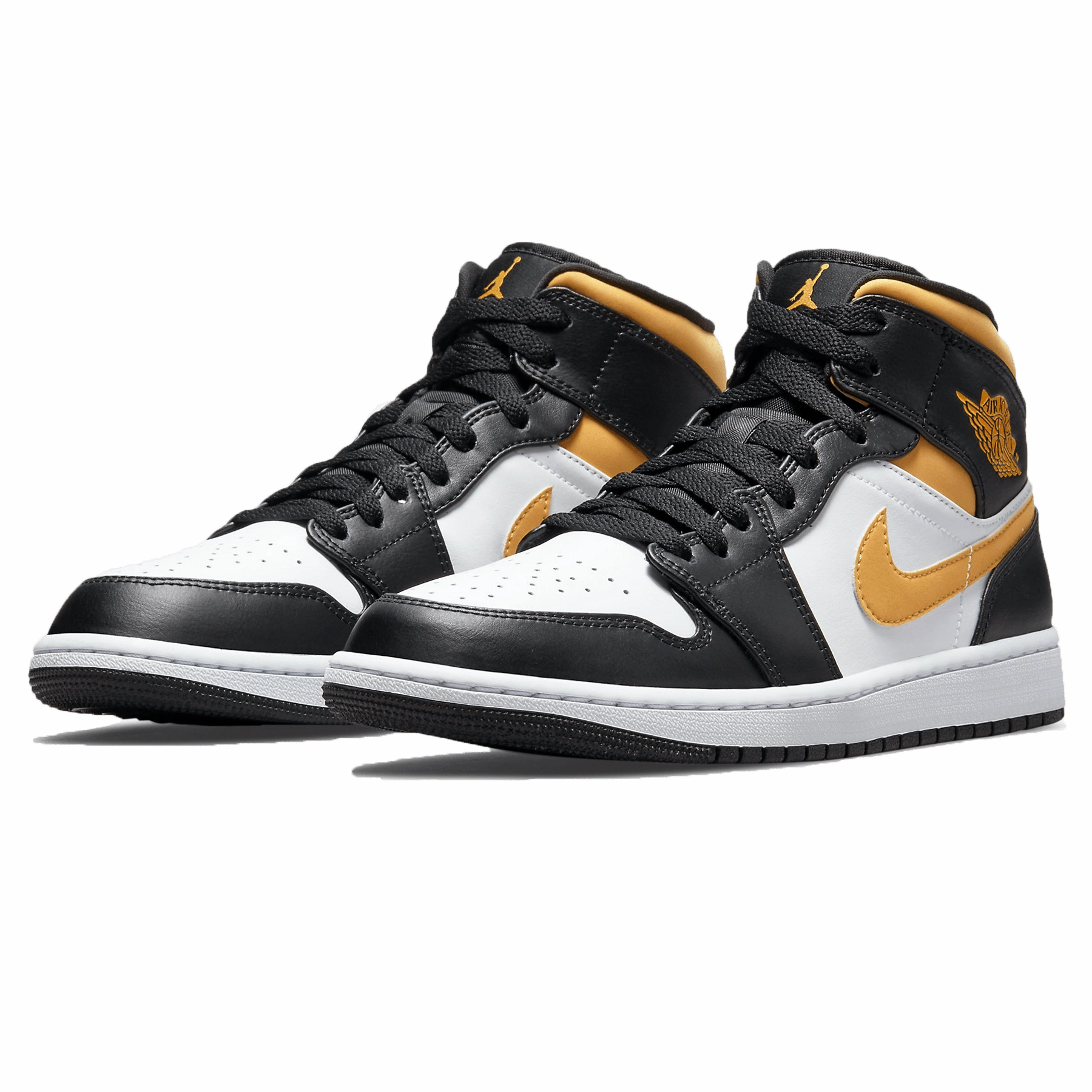 Air Jordan 1 Mid 'Black University Gold' Air Jordan 1 vintage style sneakers