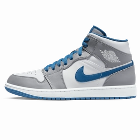 Air Jordan 1 Mid 'Cement True Blue' Air Jordan 1 Mid versatile shoes for daily wear