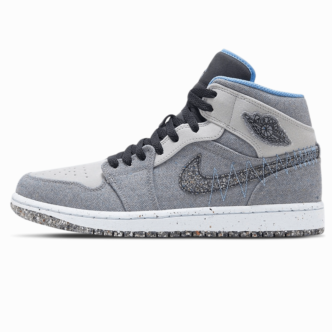 Air Jordan 1 Mid 'Crater Grey University Blue' Air Jordan 1 Mid versatile shoes for daily wear