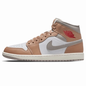 Air Jordan 1 Mid 'Hemp White' Air Jordan 1 sneakers with heritage court style