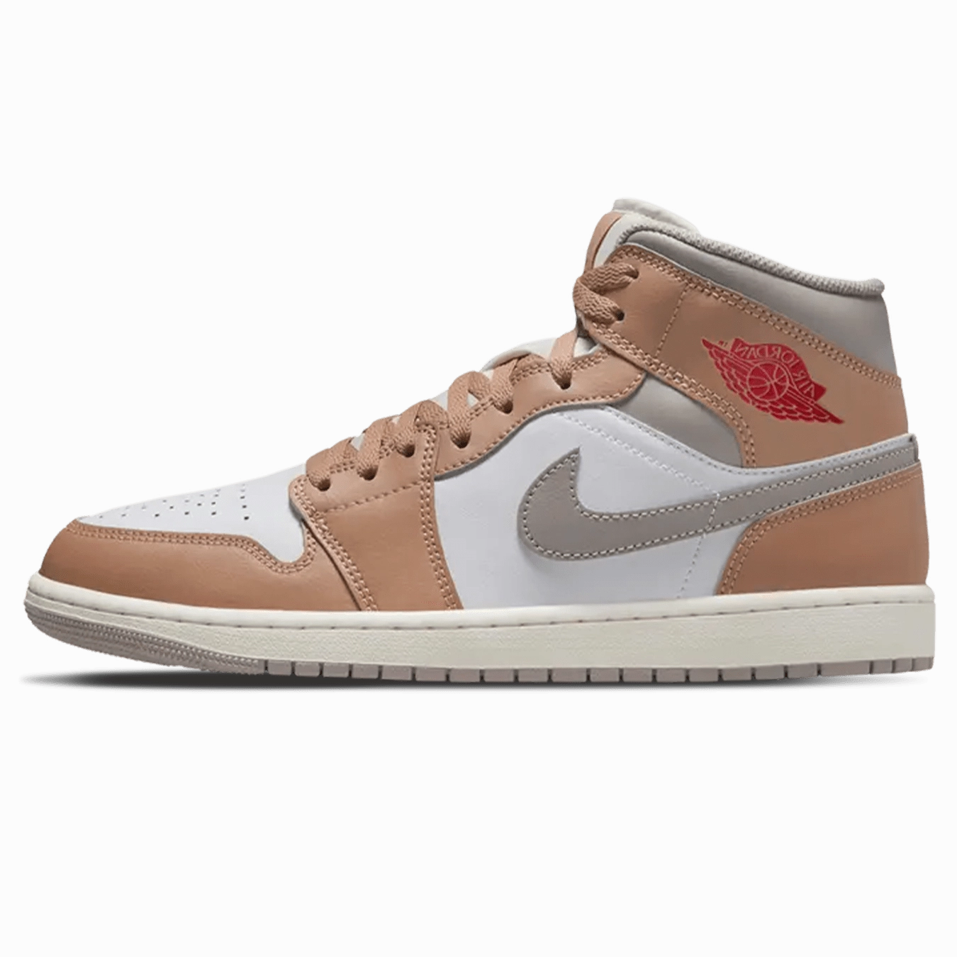 Air Jordan 1 Mid 'Hemp White' Air Jordan 1 sneakers with heritage court style