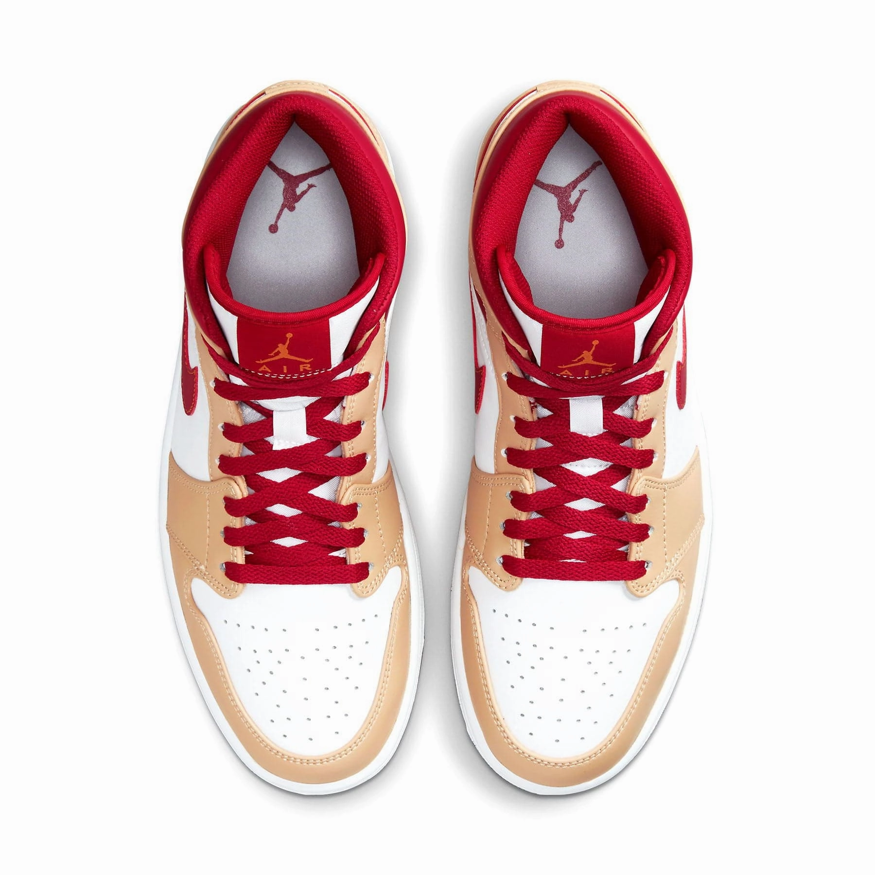 Air Jordan 1 Mid 'Light Curry Cardinal Red' Air Jordan 1 classic sneakers