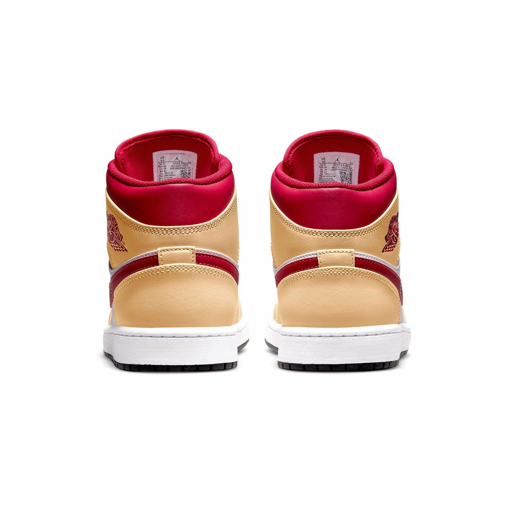 Air Jordan 1 Mid 'Light Curry Cardinal Red' Air Jordan 1 classic sneakers