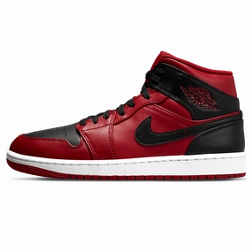 Air Jordan 1 Mid 'Reverse Bred' Air Jordan 1 sneakers with heritage court style