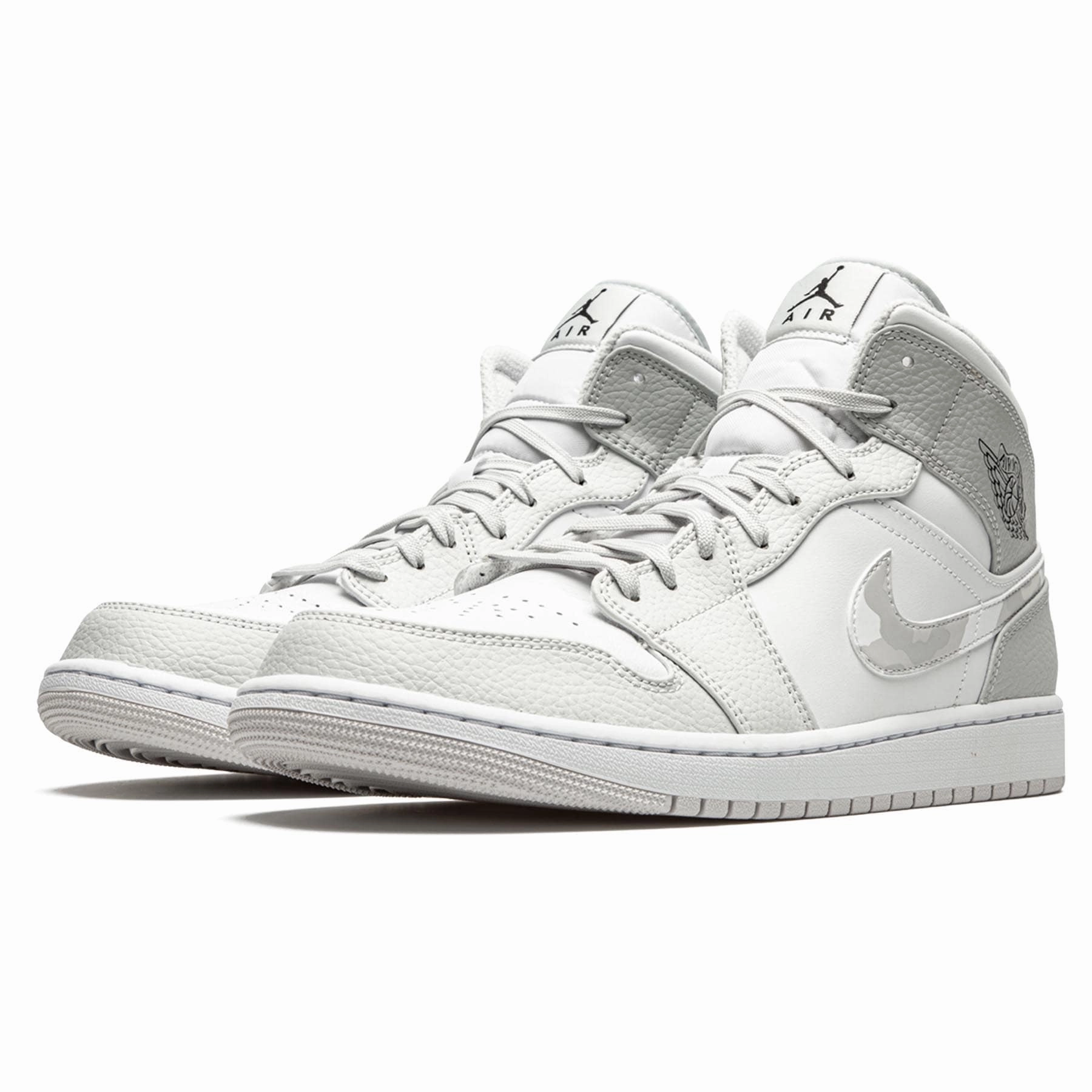 Air Jordan 1 Mid 'Swoosh Logo - Grey Camo' Air Jordan 1 vintage style sneakers