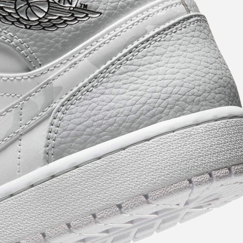 Air Jordan 1 Mid 'Swoosh Logo - Grey Camo' Air Jordan 1 vintage style sneakers