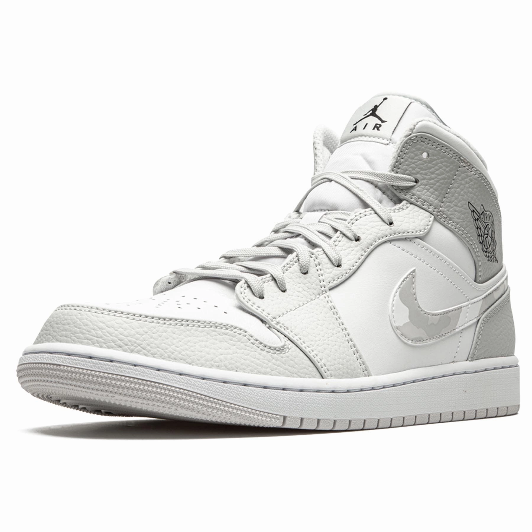 Air Jordan 1 Mid 'Swoosh Logo - Grey Camo' Air Jordan 1 vintage style sneakers