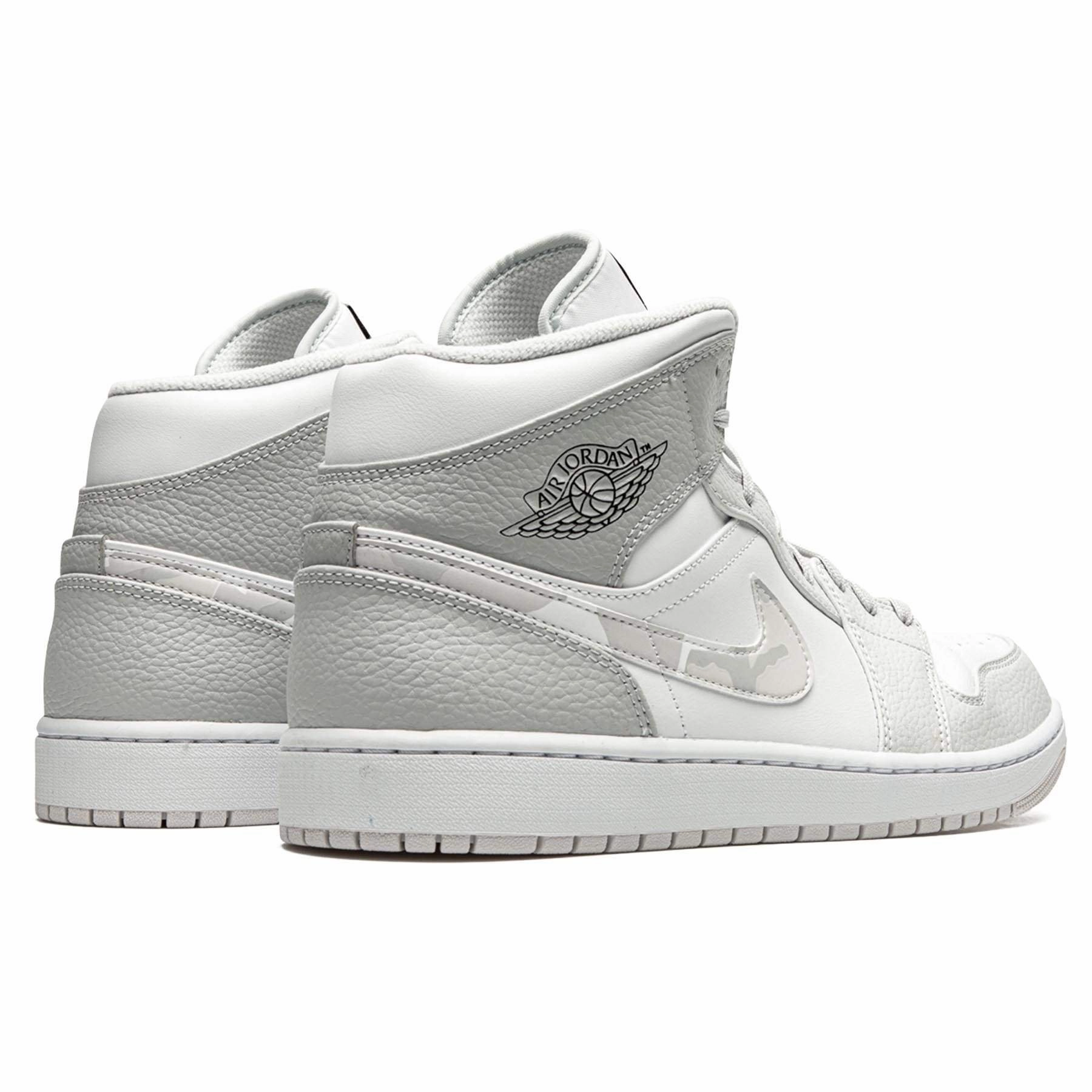 Air Jordan 1 Mid 'Swoosh Logo - Grey Camo' Air Jordan 1 vintage style sneakers
