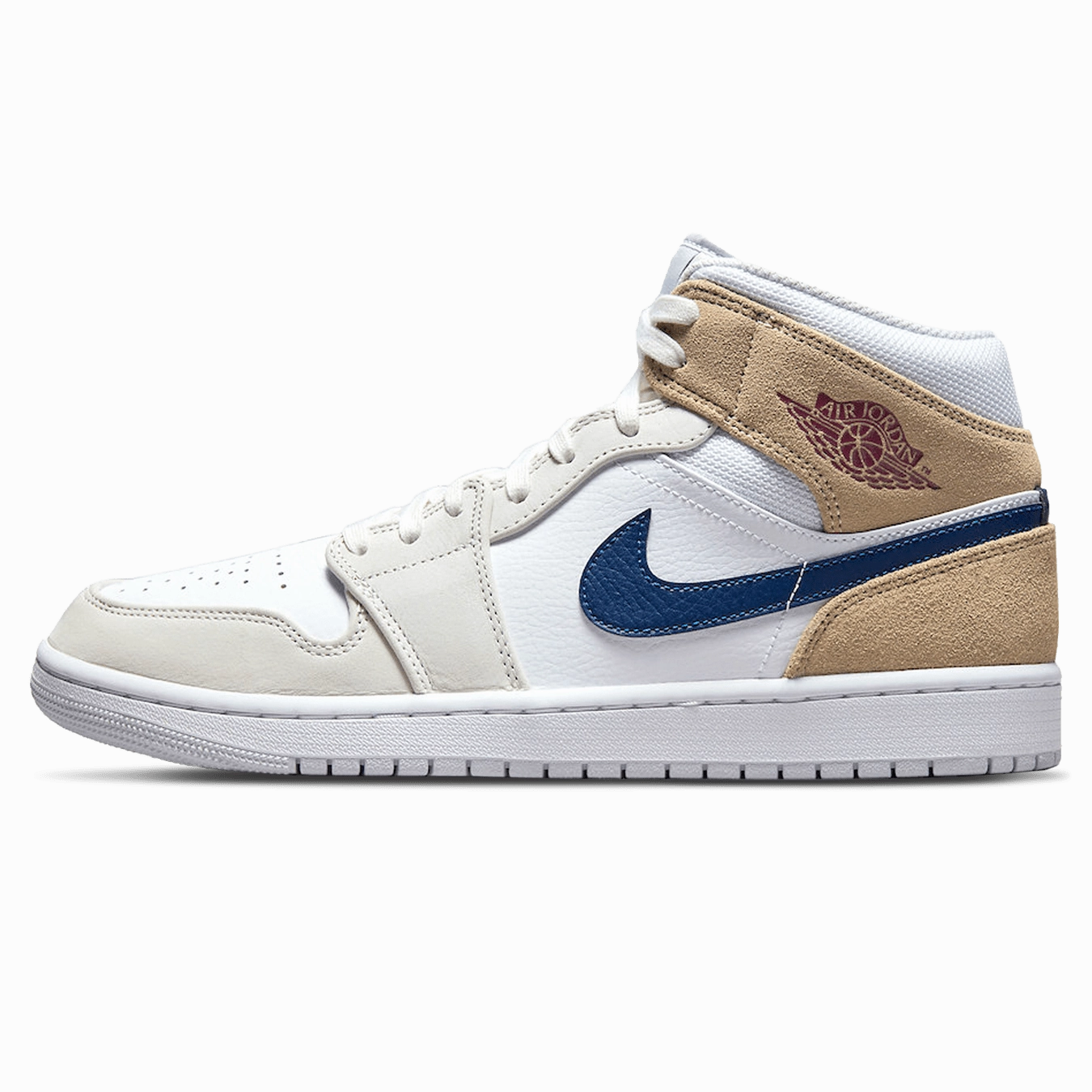 Air Jordan 1 Mid 'Tan Suede Navy' Air Jordan 1 Mid versatile shoes for daily wear