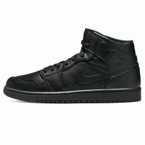 Air Jordan 1 Mid 'Triple Black' 2022 Air Jordan 1 Mid versatile shoes for daily wear