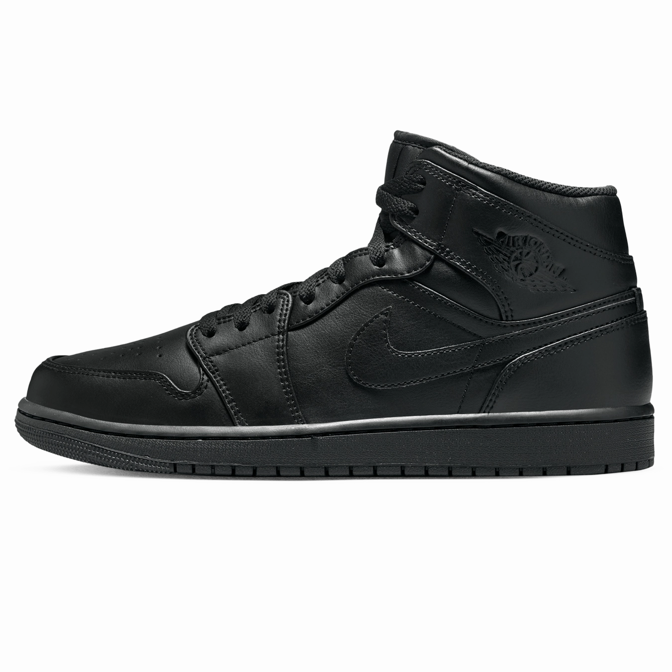 Air Jordan 1 Mid 'Triple Black' 2022 Air Jordan 1 Mid versatile shoes for daily wear