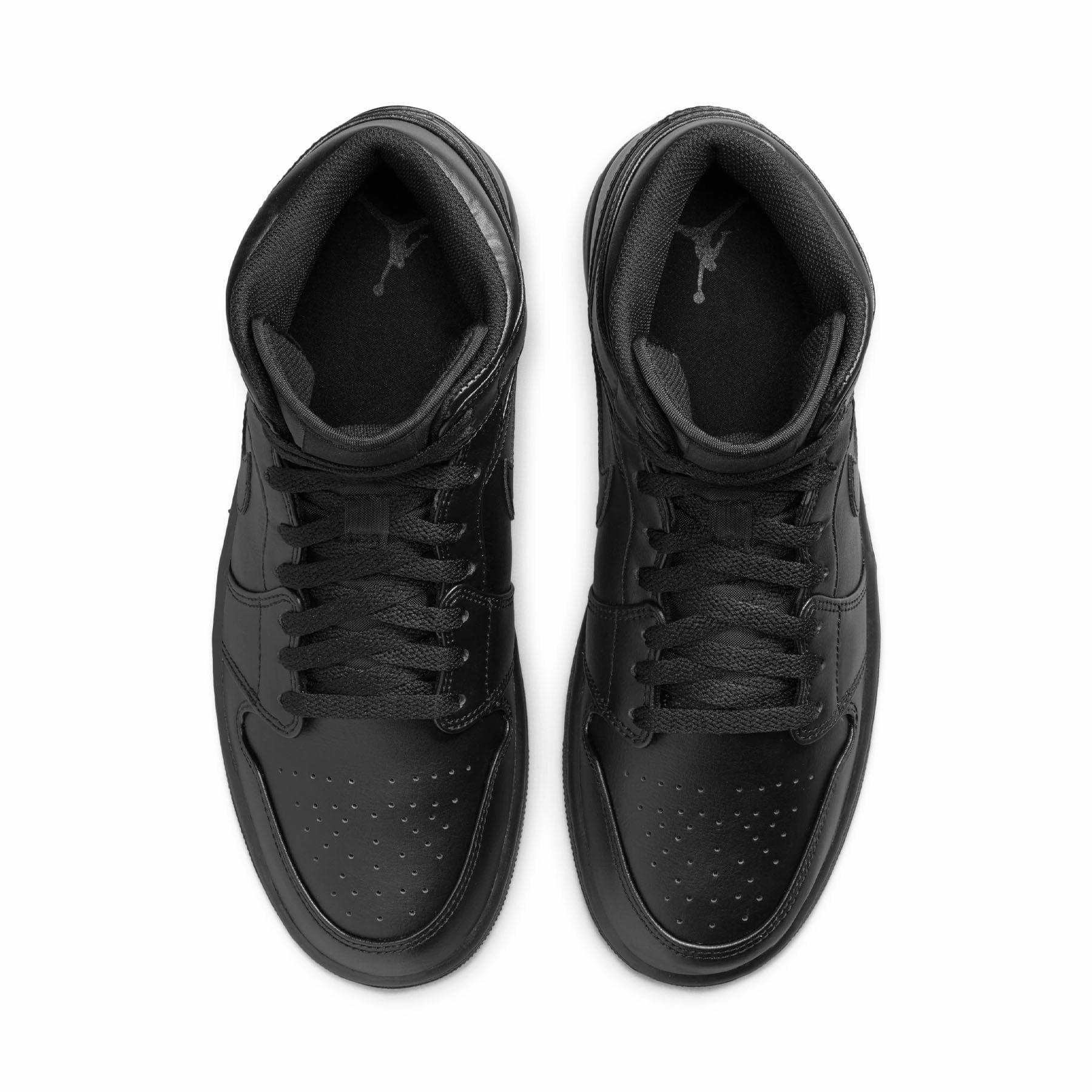 Air Jordan 1 Mid 'Triple Black' 2022 Air Jordan 1 vintage style sneakers