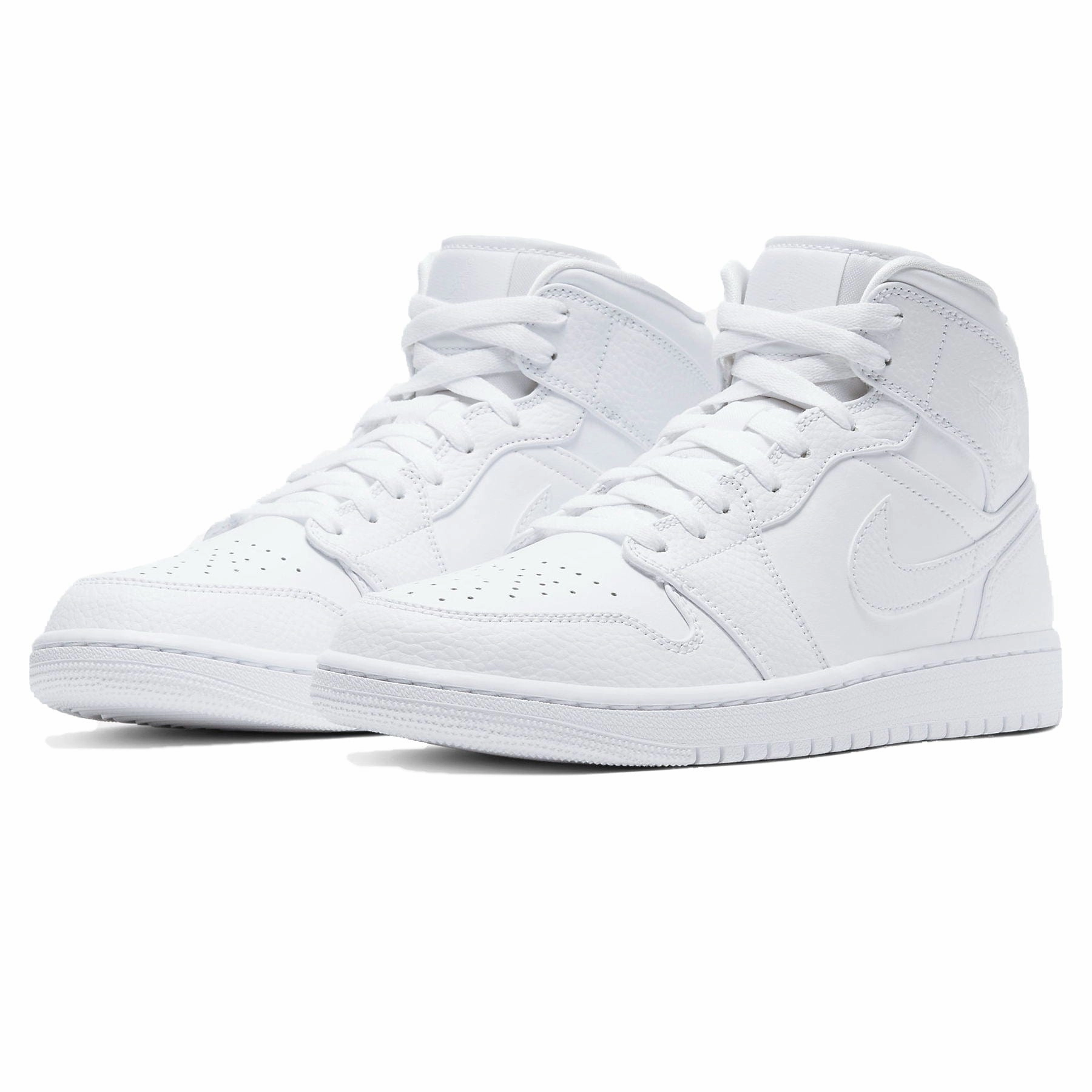 Air Jordan 1 Mid 'Triple White' Air Jordan 1 vintage style sneakers