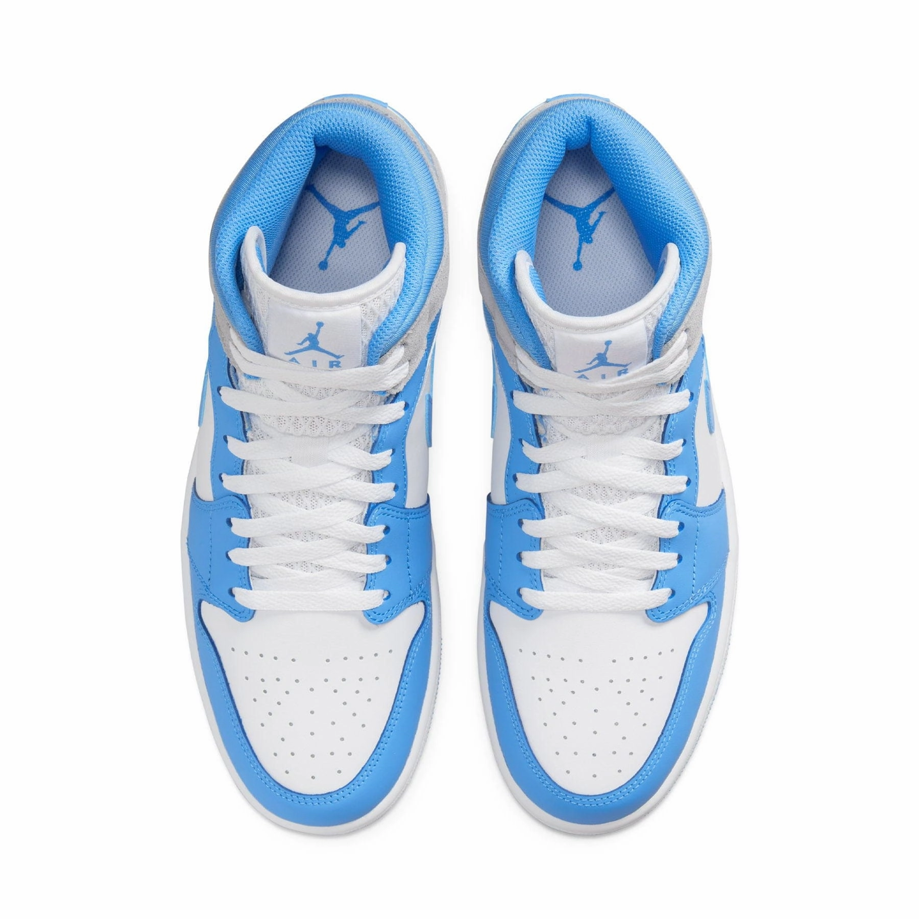 Air Jordan 1 Mid 'University Blue Grey' Air Jordan 1 vintage style sneakers