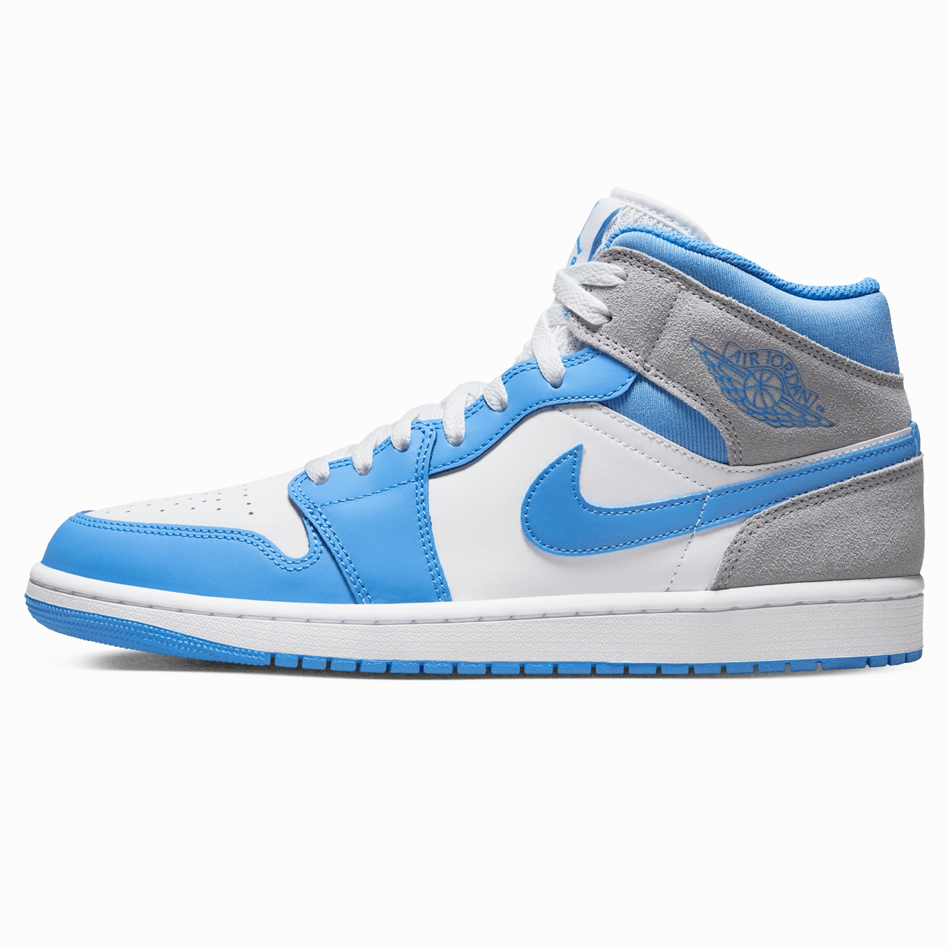 Air Jordan 1 Mid 'University Blue Grey' Air Jordan 1 timeless sneakers for Jordan fans