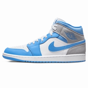 Air Jordan 1 Mid 'University Blue Grey' Air Jordan 1 timeless sneakers for Jordan fans