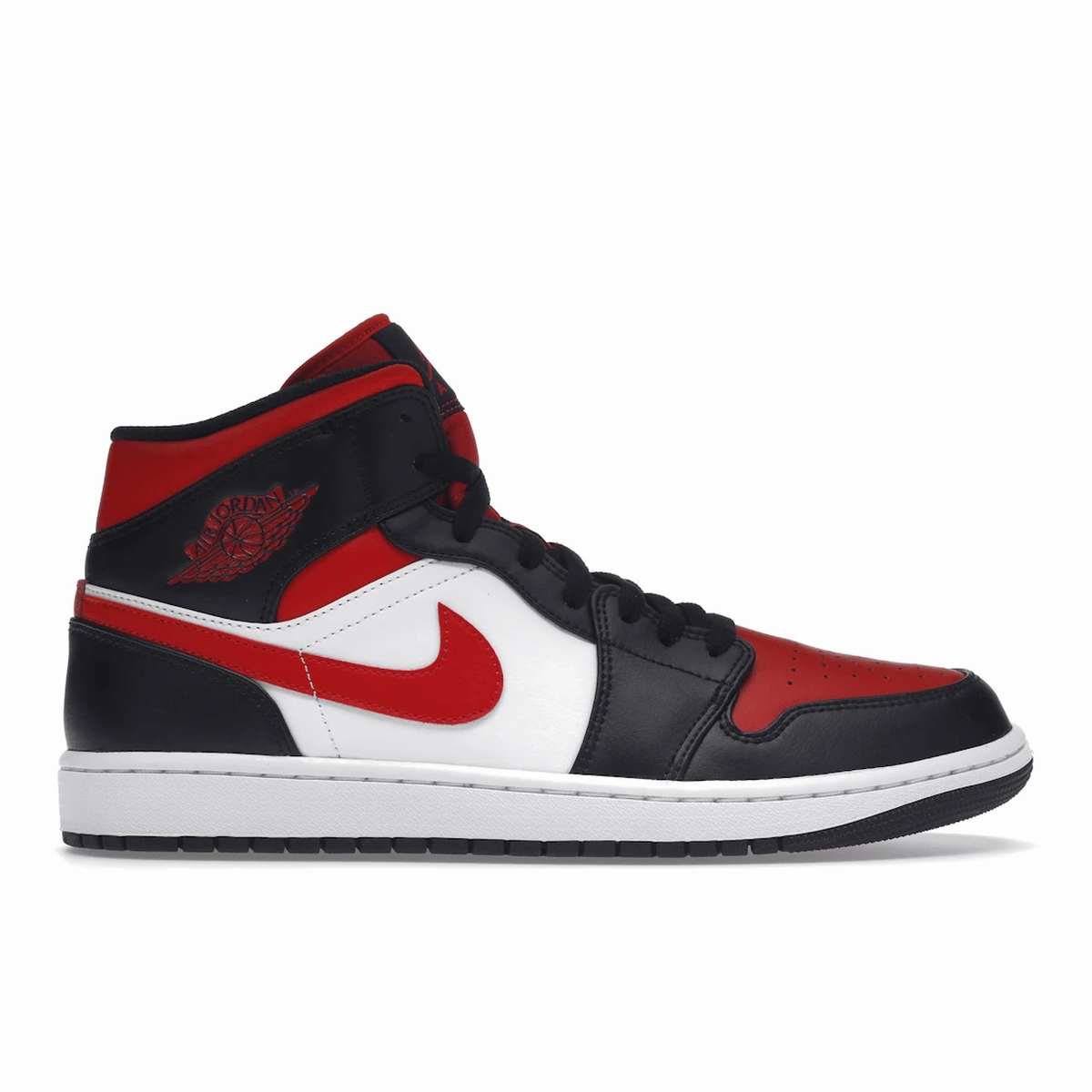 Air Jordan 1 Mid Black Fire Red Air Jordan 1 Mid sneakers with bold retro vibes