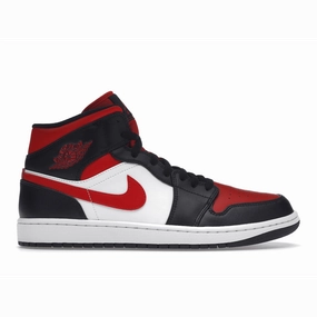 Air Jordan 1 Mid Black Fire Red Air Jordan 1 Mid sneakers with bold retro vibes