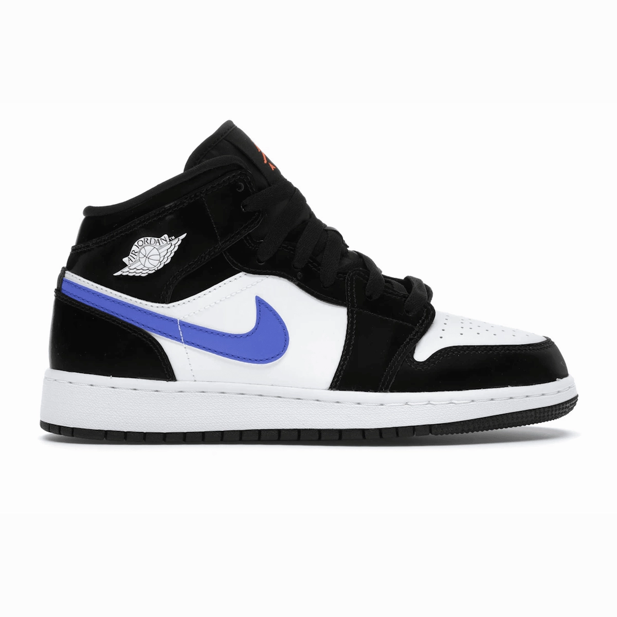 Air Jordan 1 Mid Black Racer Blue White Air Jordan 1 Mid sneakers with bold retro vibes