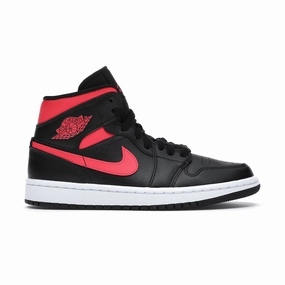 Air Jordan 1 Mid Black Siren Red Air Jordan 1 Mid sneakers with bold retro vibes