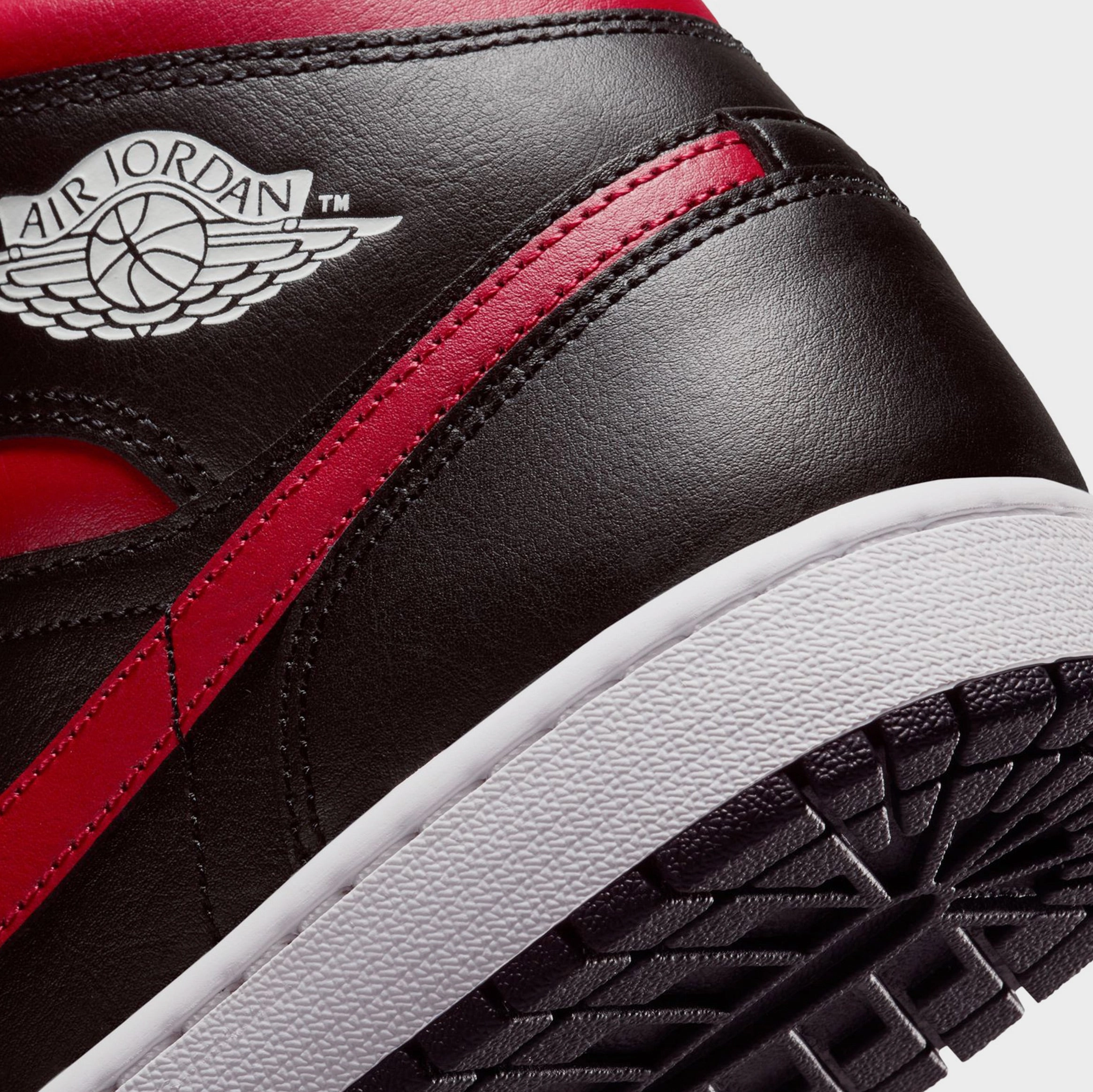 Air Jordan 1 Mid Bred Mens Basketball Shoes (Black/Varsity Red/Summit White) Air Jordan 1 original design shoes