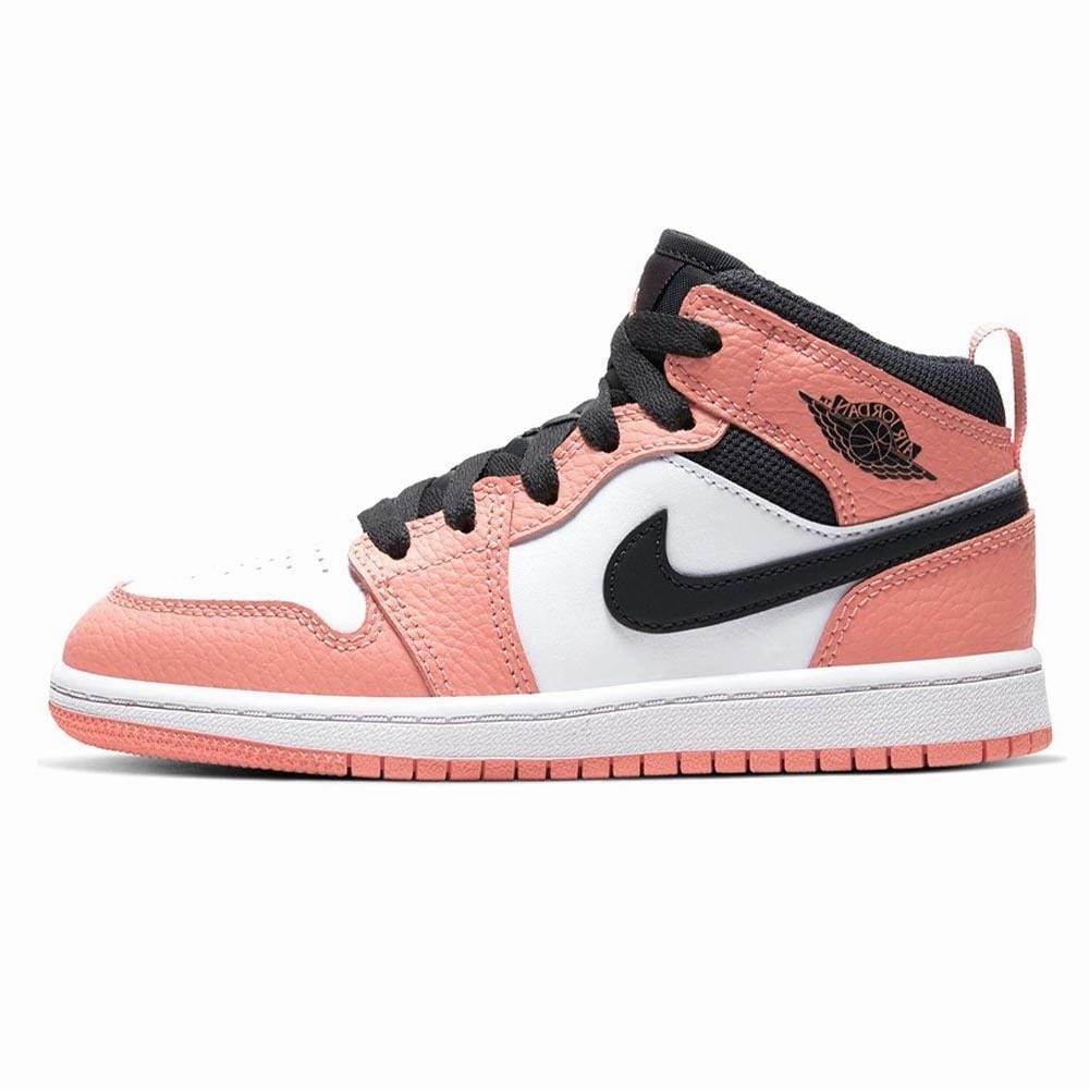 Air Jordan 1 Mid Children's 'Pink Quartz' (PS) Air Jordan 1 vintage style sneakers