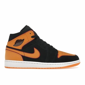 Air Jordan 1 Mid Fat Tongue Black Orange Air Jordan 1 Mid sneakers with bold retro vibes