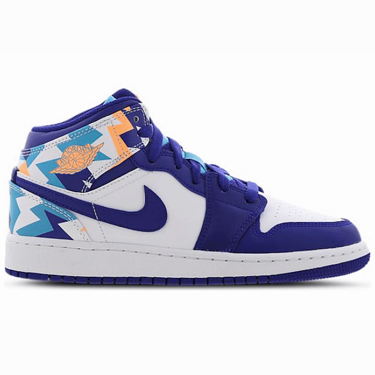 Air Jordan 1 Mid Geometric Print Air Jordan 1 Mid sneakers with bold retro vibes