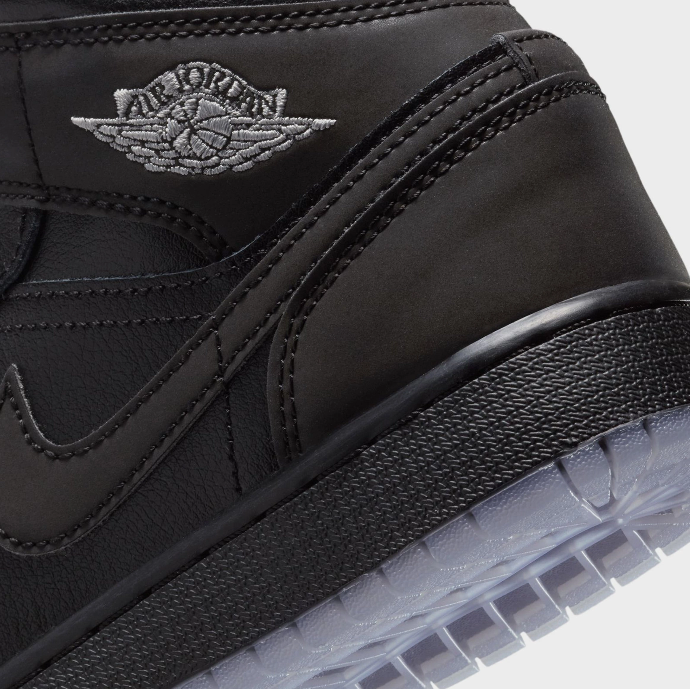 Air Jordan 1 Mid Grade School Basketball Shoes (Black/White/Wolf Grey) Air Jordan 1 original design shoes