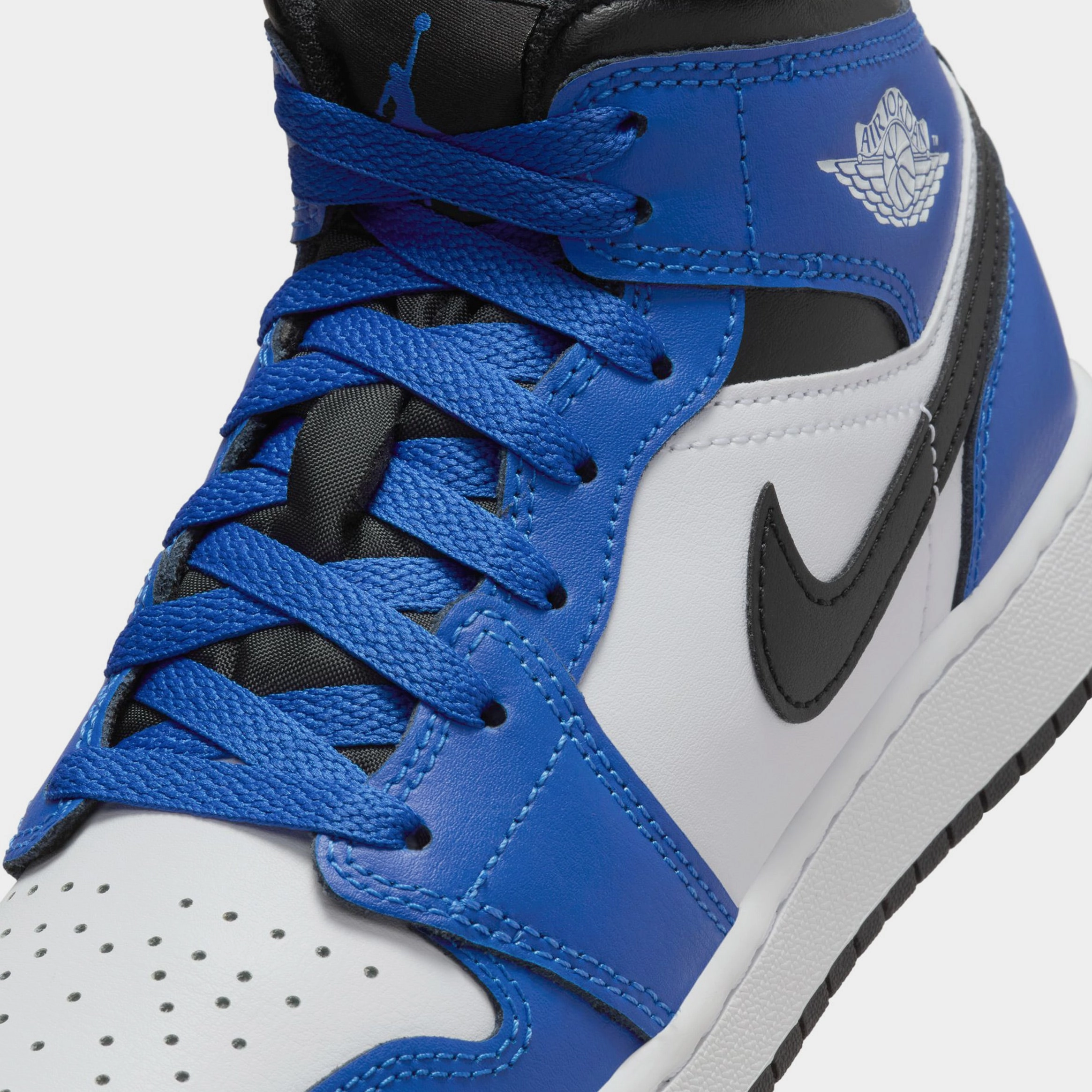 Air Jordan 1 Mid Grade School Lifestyle Shoes (Game Royal/White/Black) Free Shipping Air Jordan 1 original design shoes