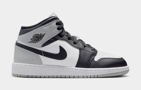 Air Jordan 1 Mid Grade School Lifestyle Shoes (White/Black/Rust/Pin) Air Jordan 1 classic shoes for streetwear looks