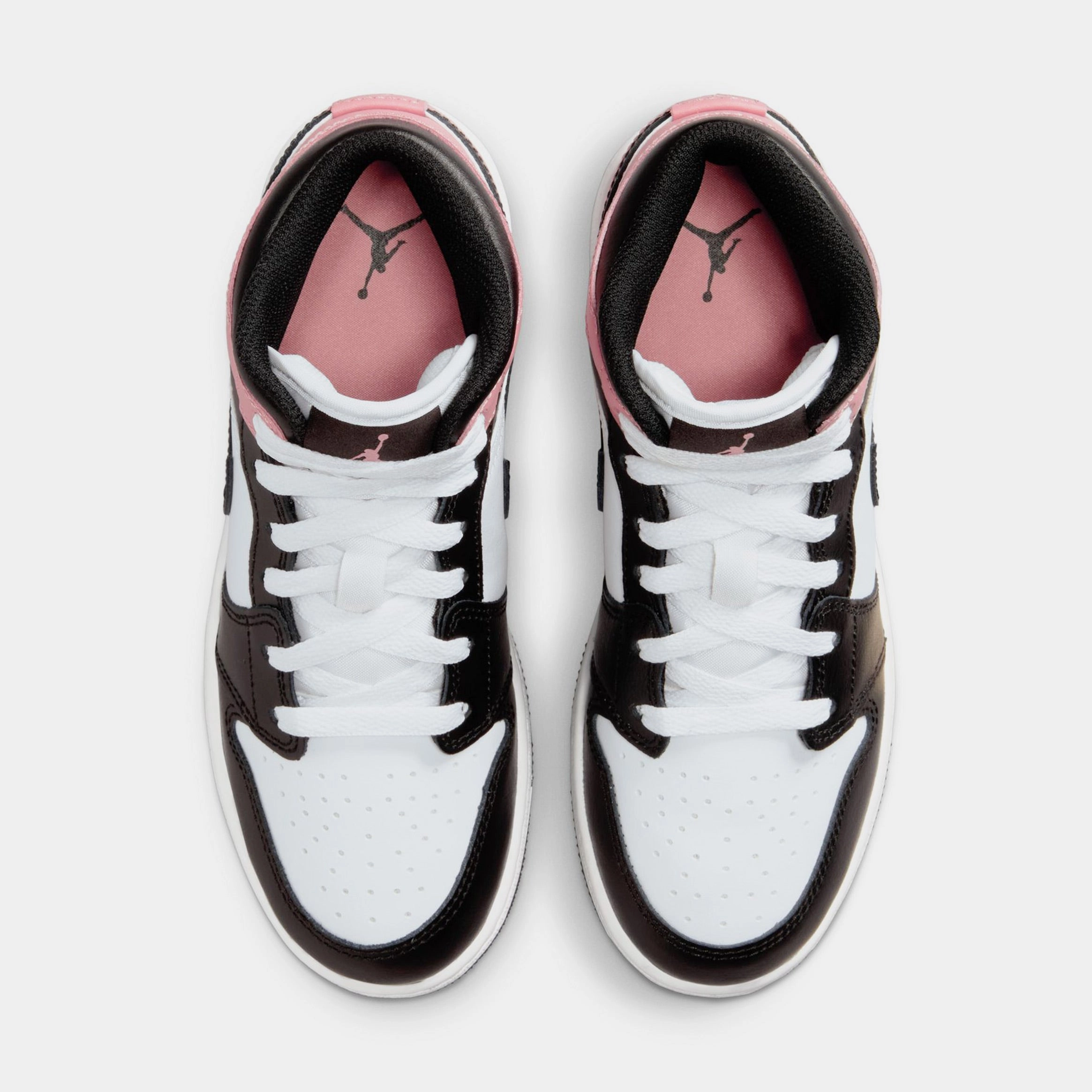 Air Jordan 1 Mid Grade School Lifestyle Shoes (White/Black/Rust Pink) Air Jordan 1 original design shoes
