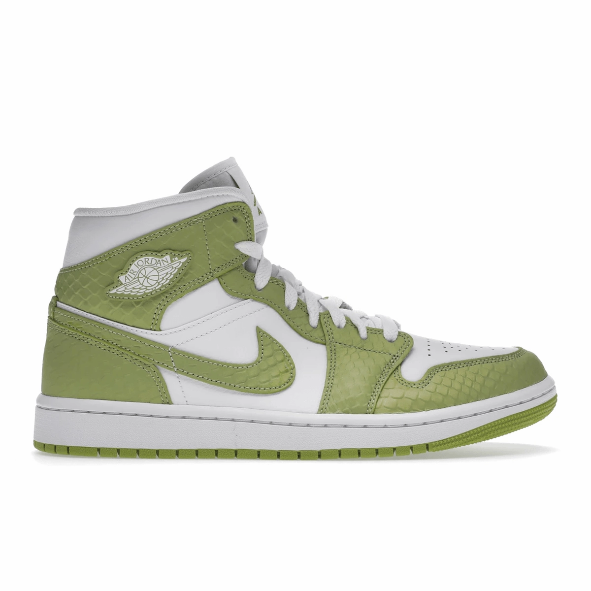 Air Jordan 1 Mid Green Python Air Jordan 1 Mid sneakers with bold retro vibes