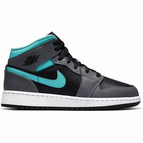 Air Jordan 1 Mid Grey Aqua Air Jordan 1 Mid sneakers with bold retro vibes
