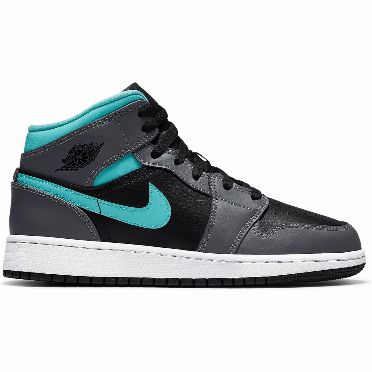Air Jordan 1 Mid Grey Aqua Air Jordan 1 Mid sneakers with bold retro vibes