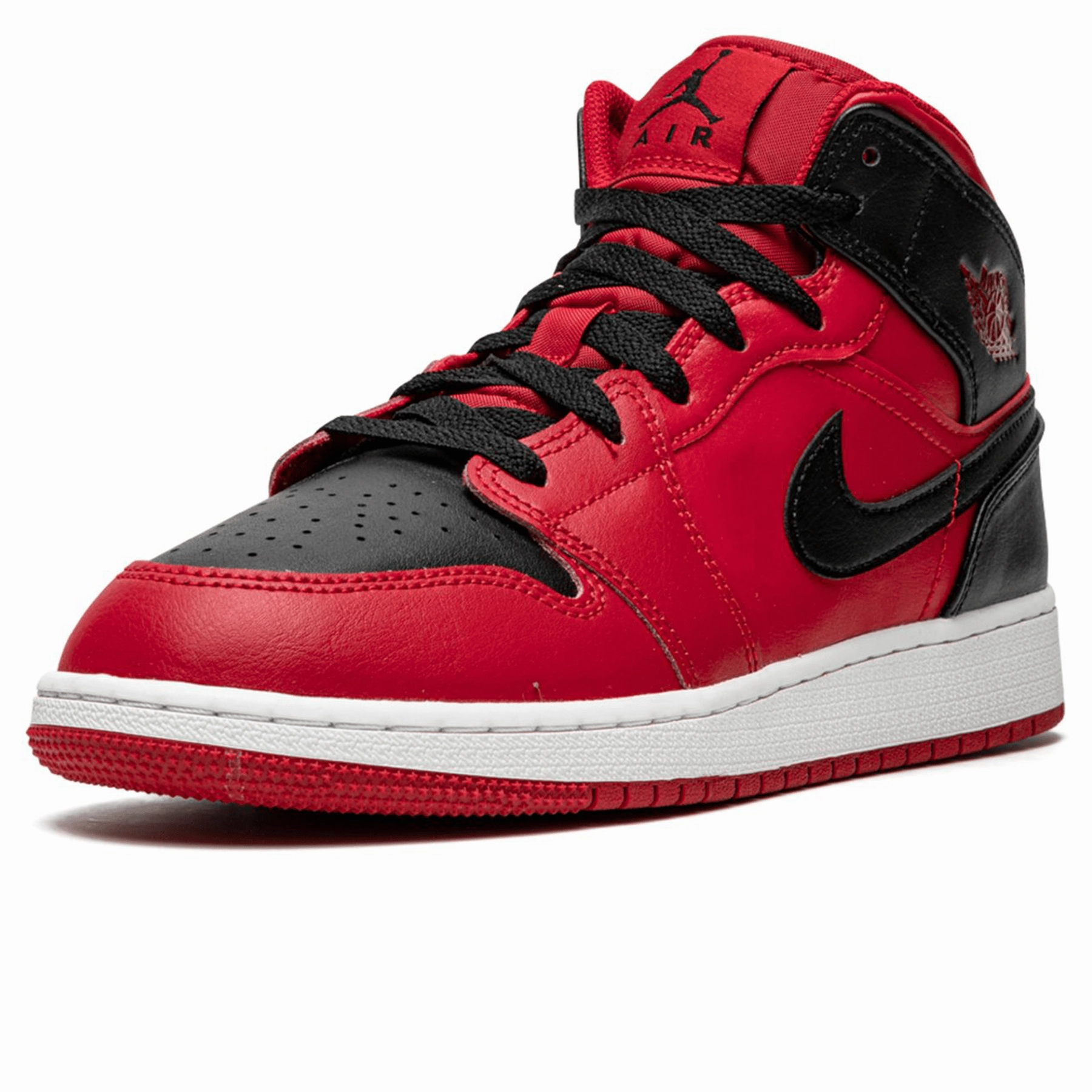 Air Jordan 1 Mid GS 'Black Gym Red' Air Jordan 1 classic sneakers