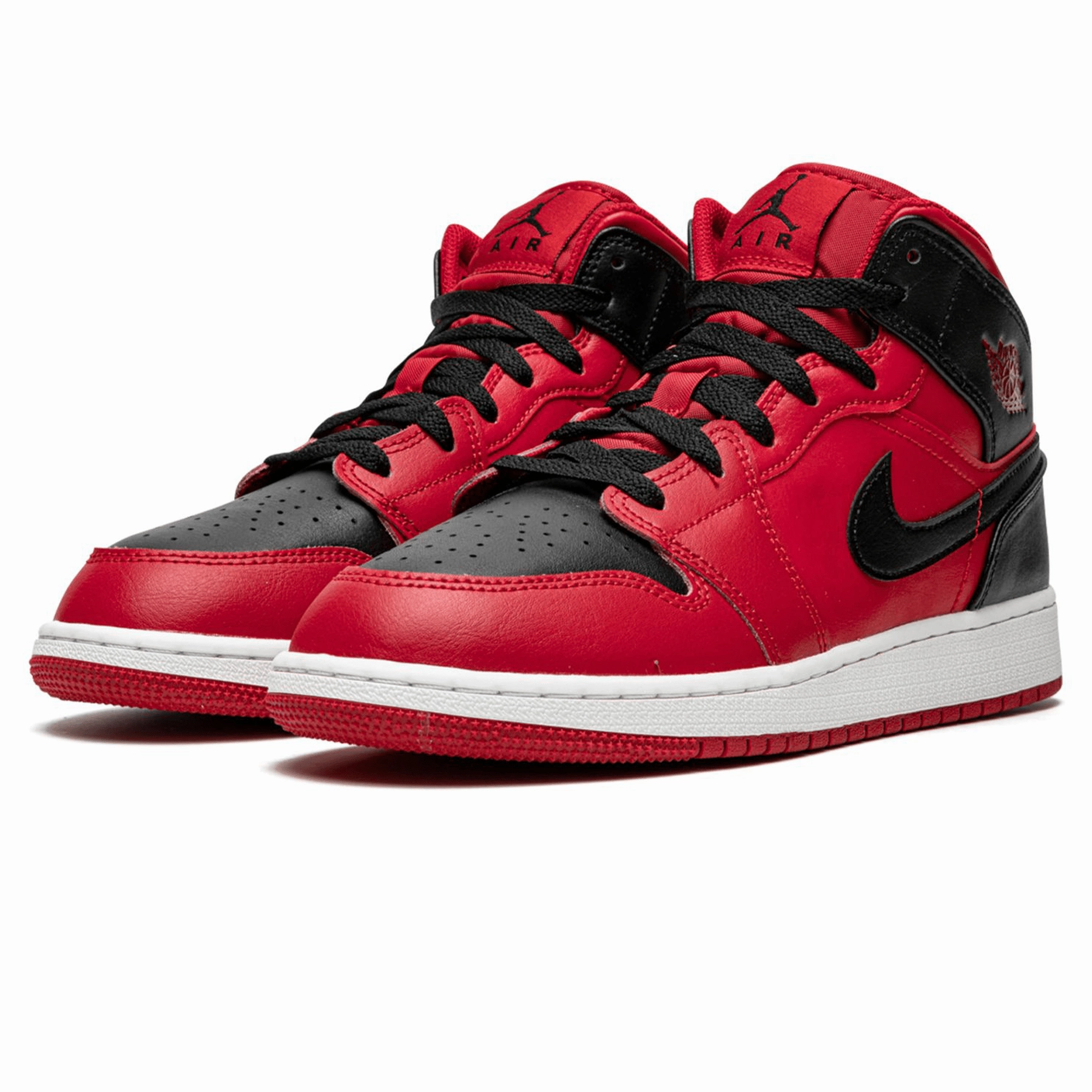 Air Jordan 1 Mid GS 'Black Gym Red' Air Jordan 1 classic sneakers