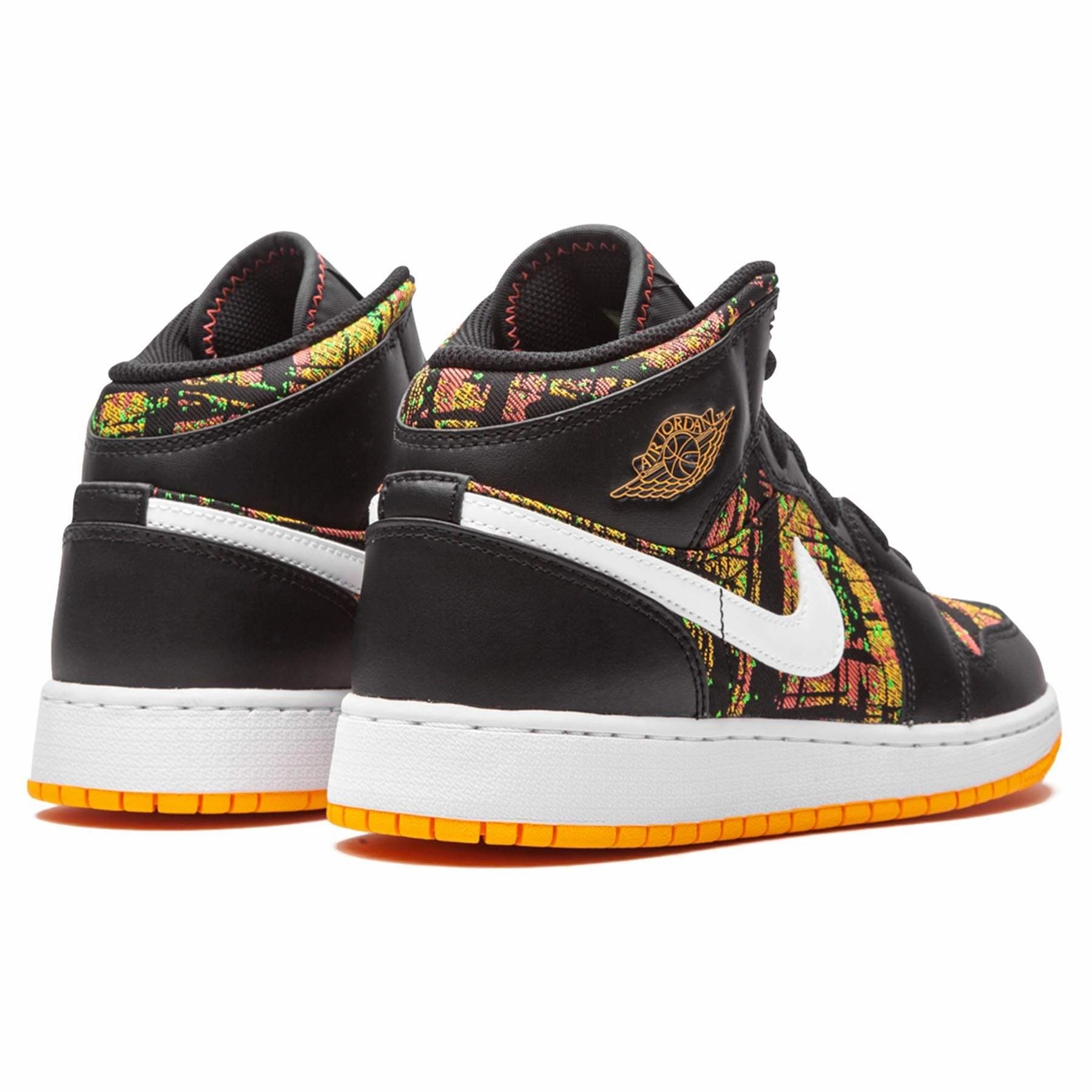 Air Jordan 1 Mid GS 'Black Laser Orange' Air Jordan 1 Mid streetwear shoes